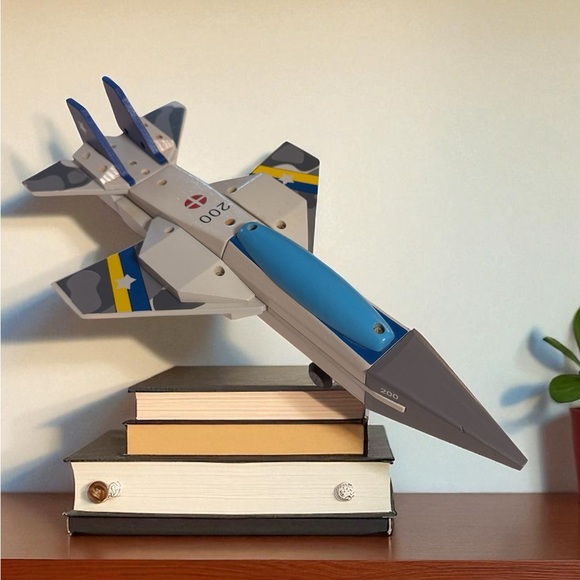 Desktop Wooden Army Aircraft Air-force Model 200 Jet 15" - Picture 3 of 10